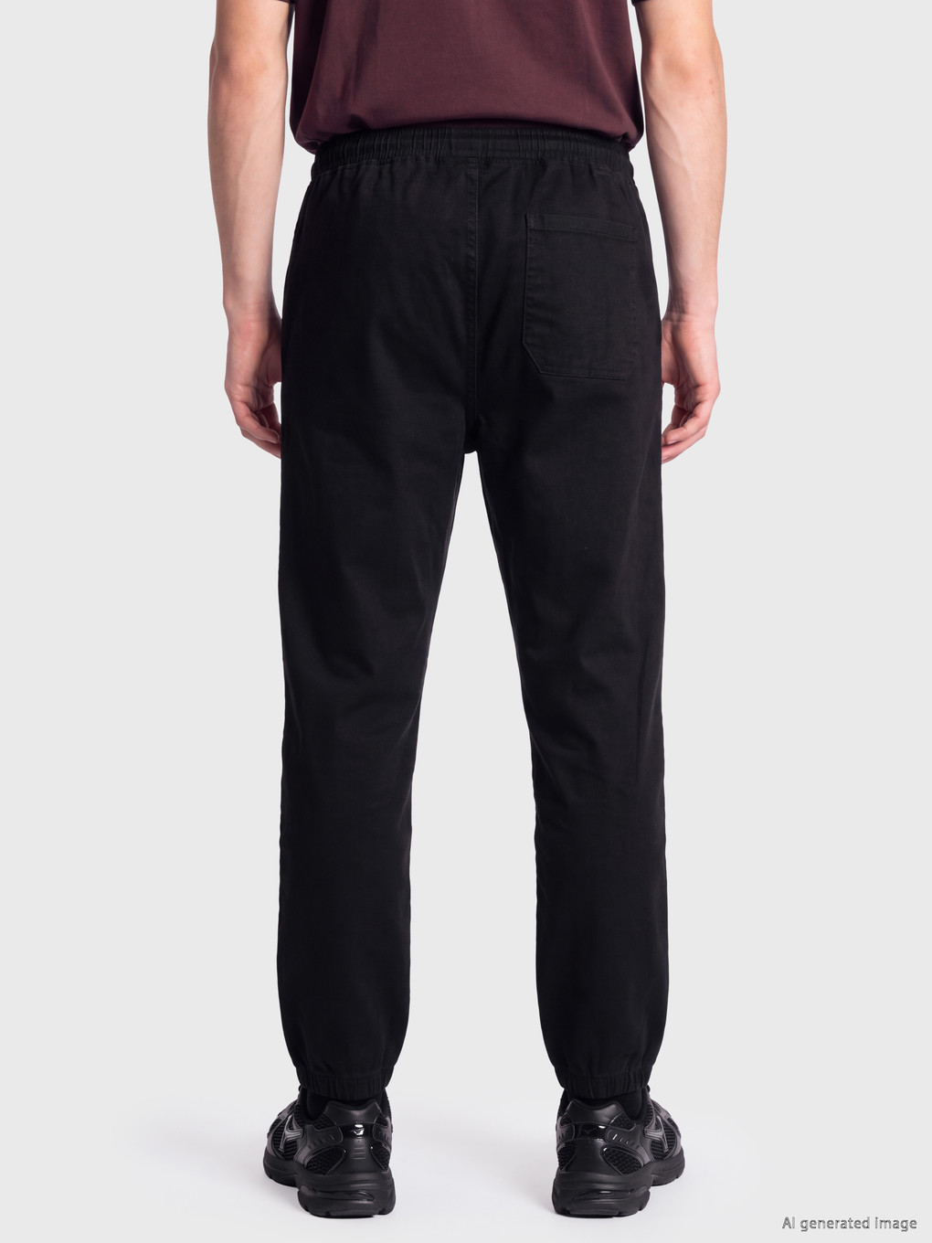 Siyah Regular Fit Erkek Jogger Pantolon-3