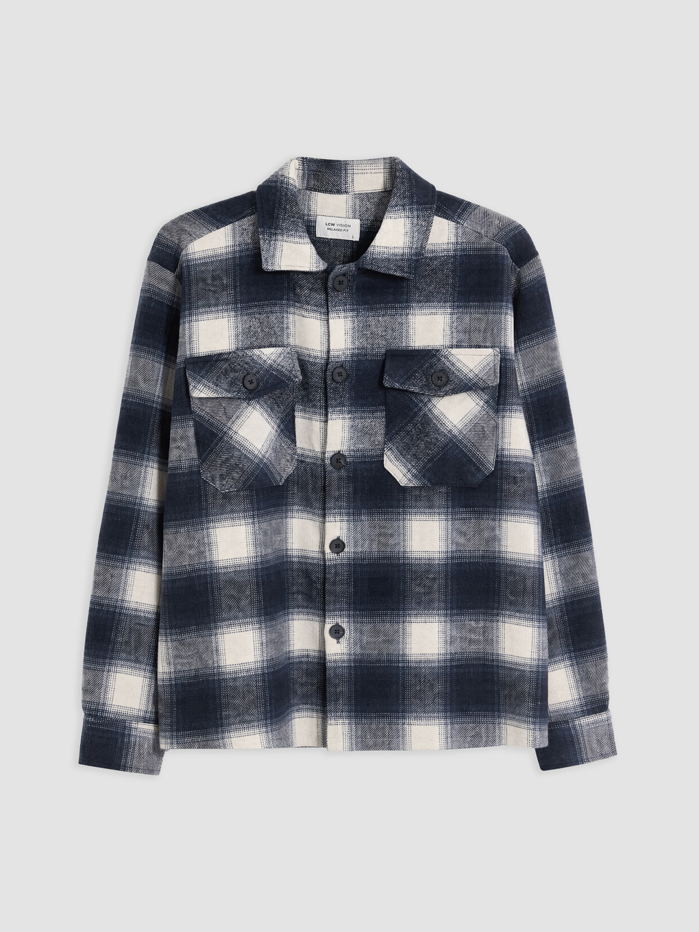 Man Navy Flannel Shirt