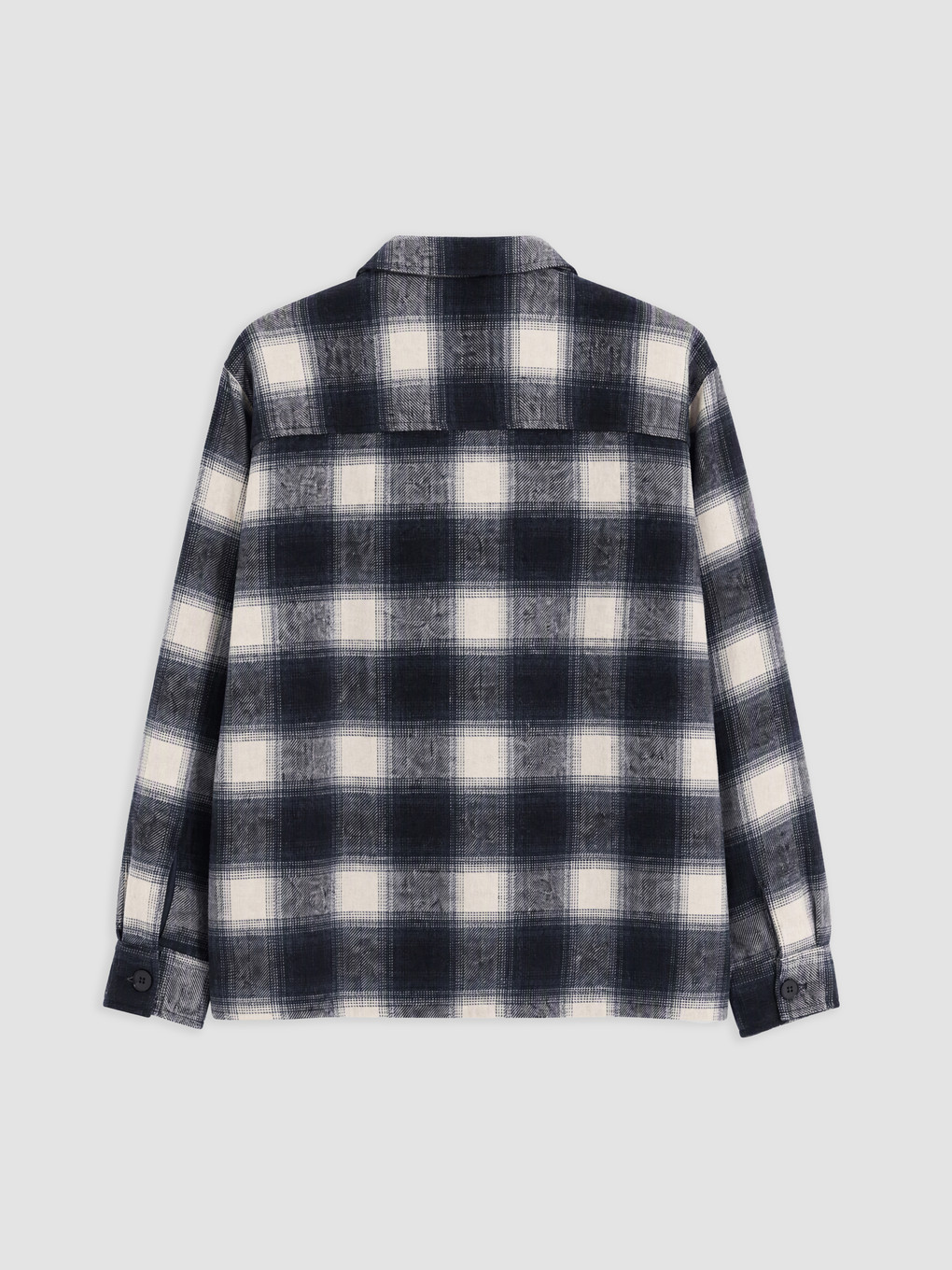 Man Navy Flannel Shirt-1