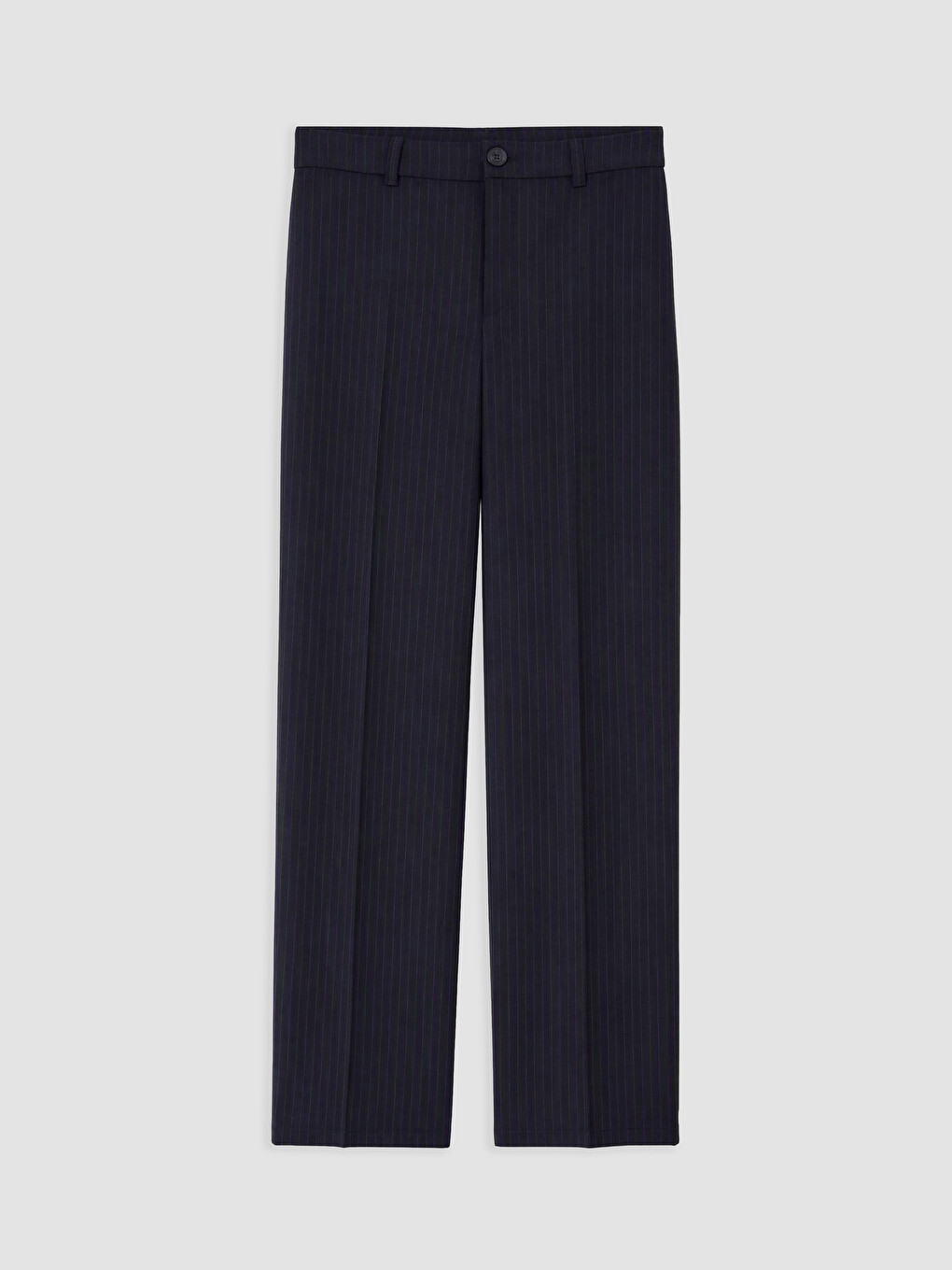 Lacivert Regular Fit Çizgili Kadın Pantolon