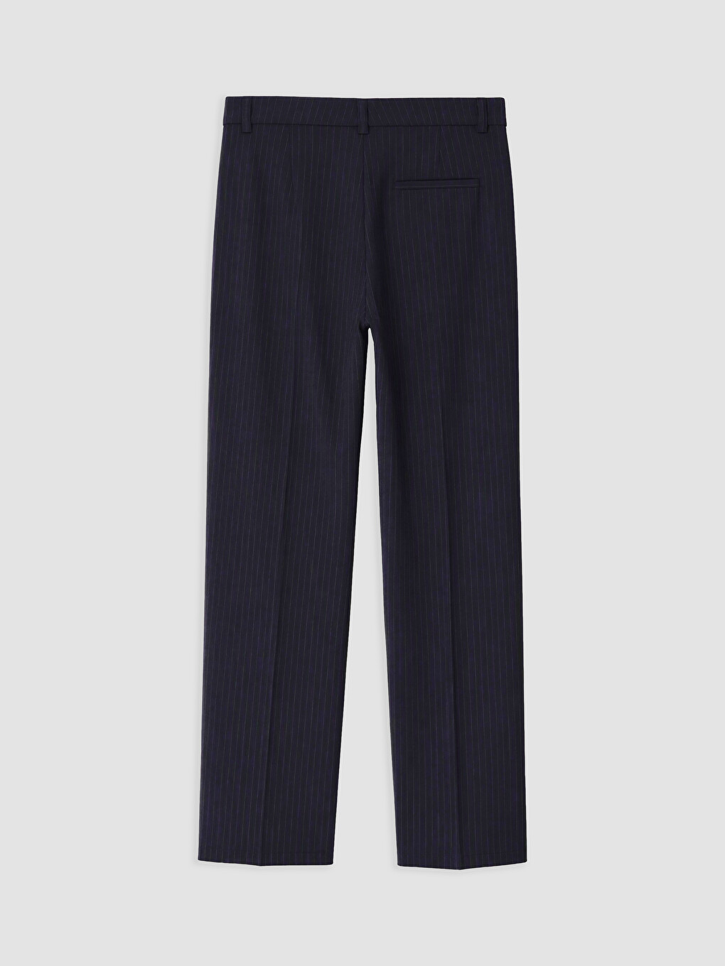 Lacivert Regular Fit Çizgili Kadın Pantolon-1