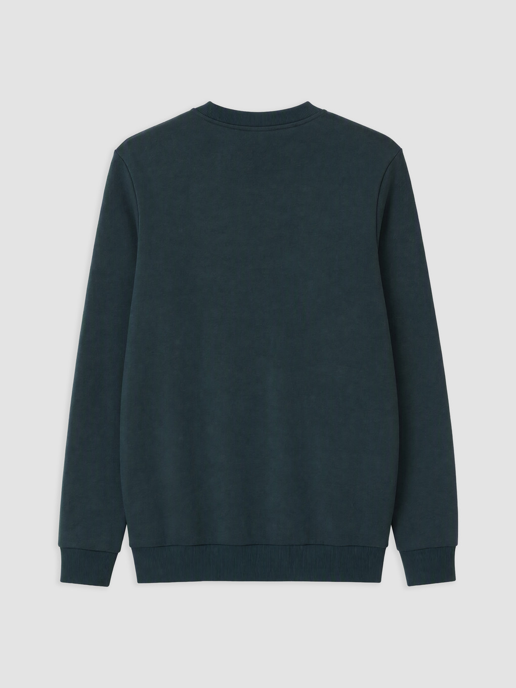 Yeşil Bisiklet Yaka Nakışlı Sweatshirt-1