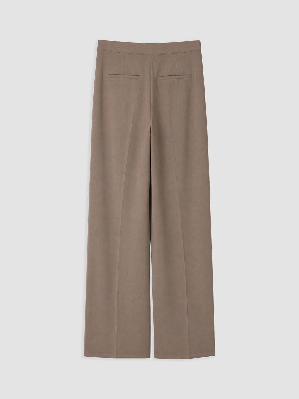 Kahverengi Yüksek Bel Kadın Kumaş Pantolon-1