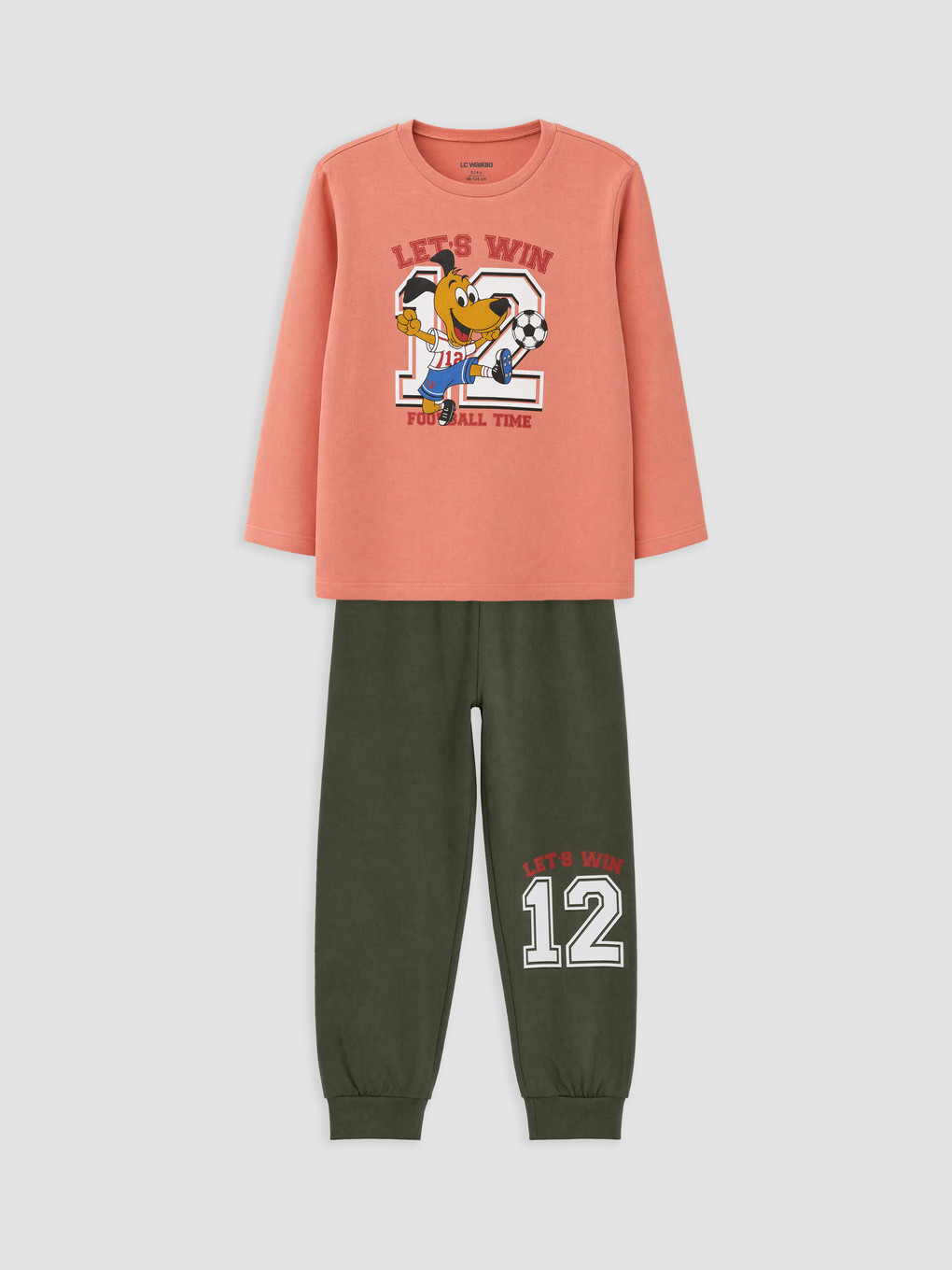 Mercan Baskılı Erkek Çocuk Pijama Takım