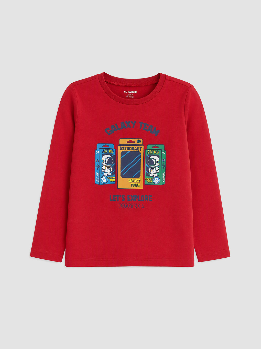 Kırmızı Baskılı Erkek Çocuk Pijama Takımı-1