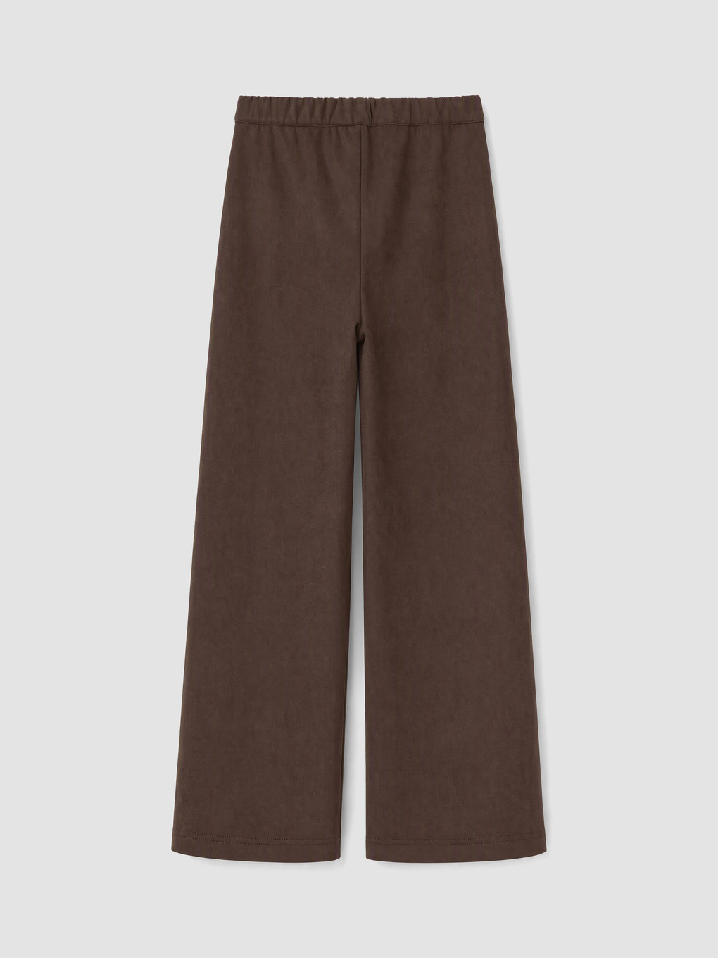 Kahverengi Beli Lastikli Geniş Paça Pantolon-2