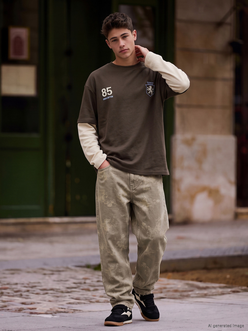 Teenage Boy Khaki Jeans
