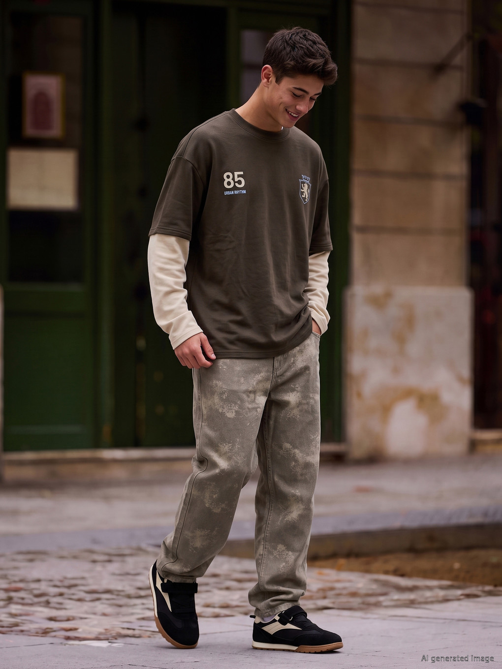 Teenage Boy Khaki Jeans-1