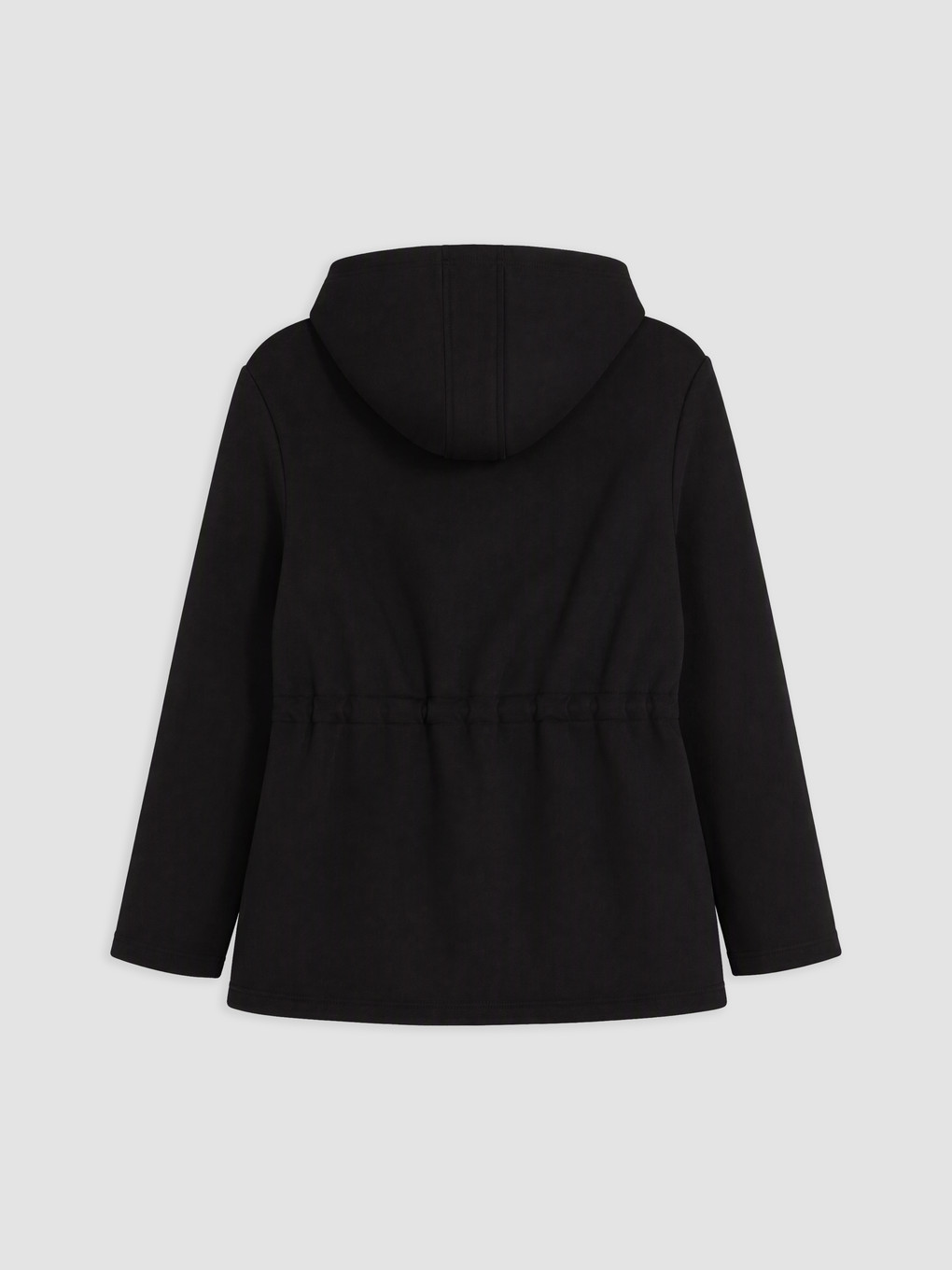 Siyah Kapüşonlu Kadın Fermuarlı Sweatshirt-10