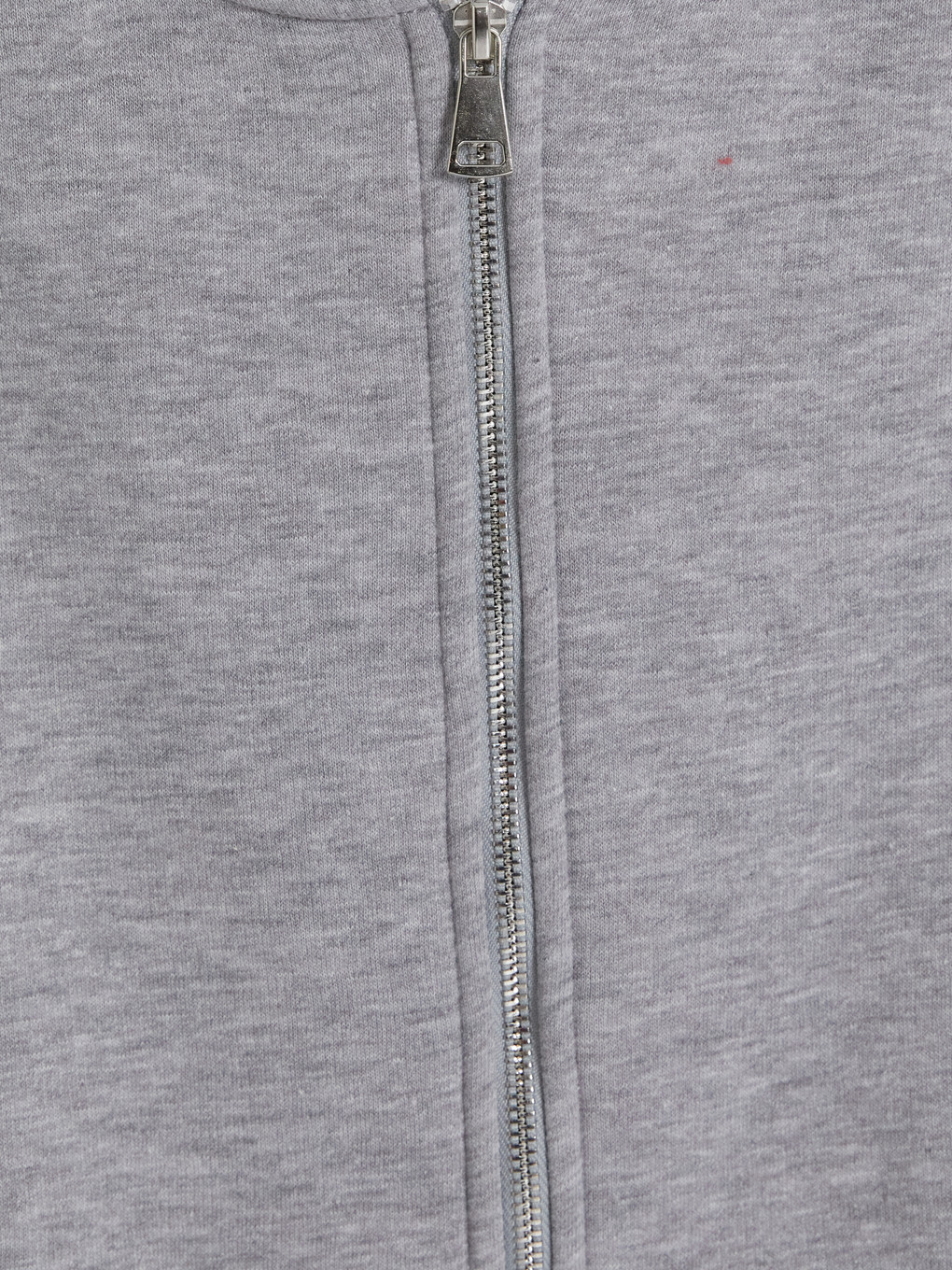 Gri Kapüşonlu Kadın Fermuarlı Sweatshirt-9