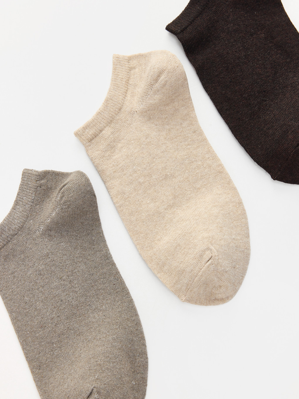 Woman Brown Trainer Socks-1