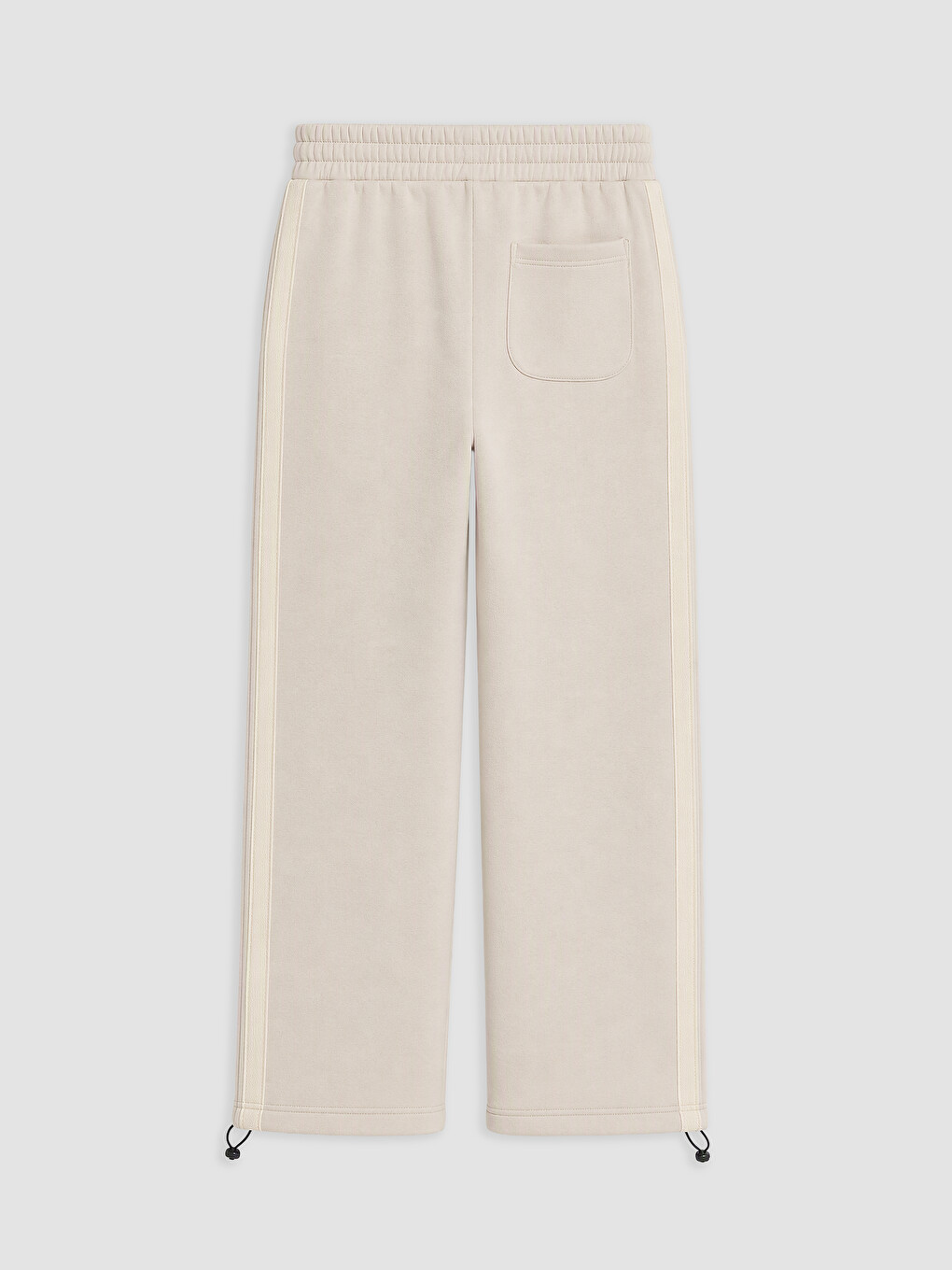 Bej Şeritli Büzgü Paçalı Erkek Pantolon-1