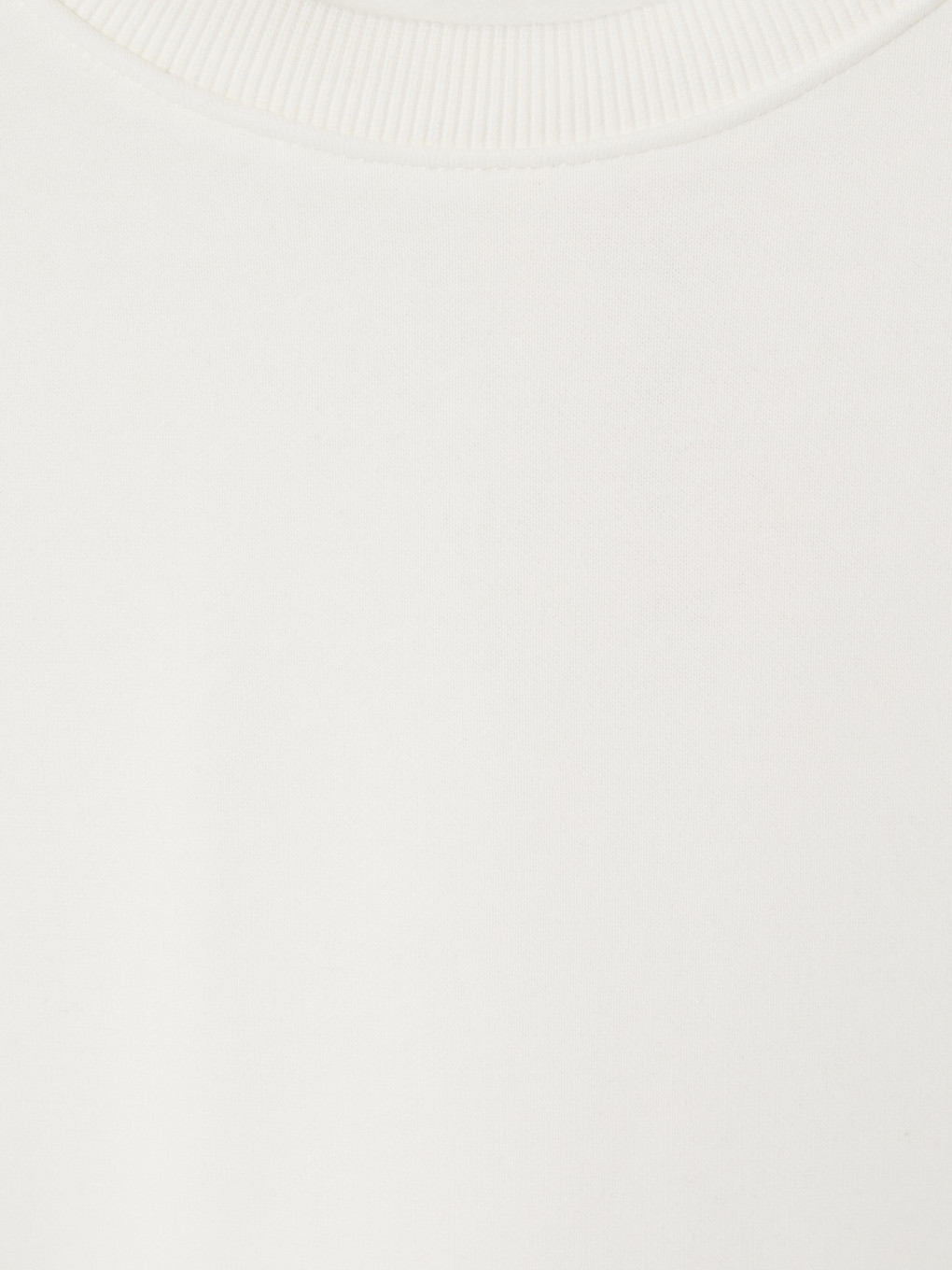 Ekru Bisiklet Yaka Erkek Sweatshirt-2
