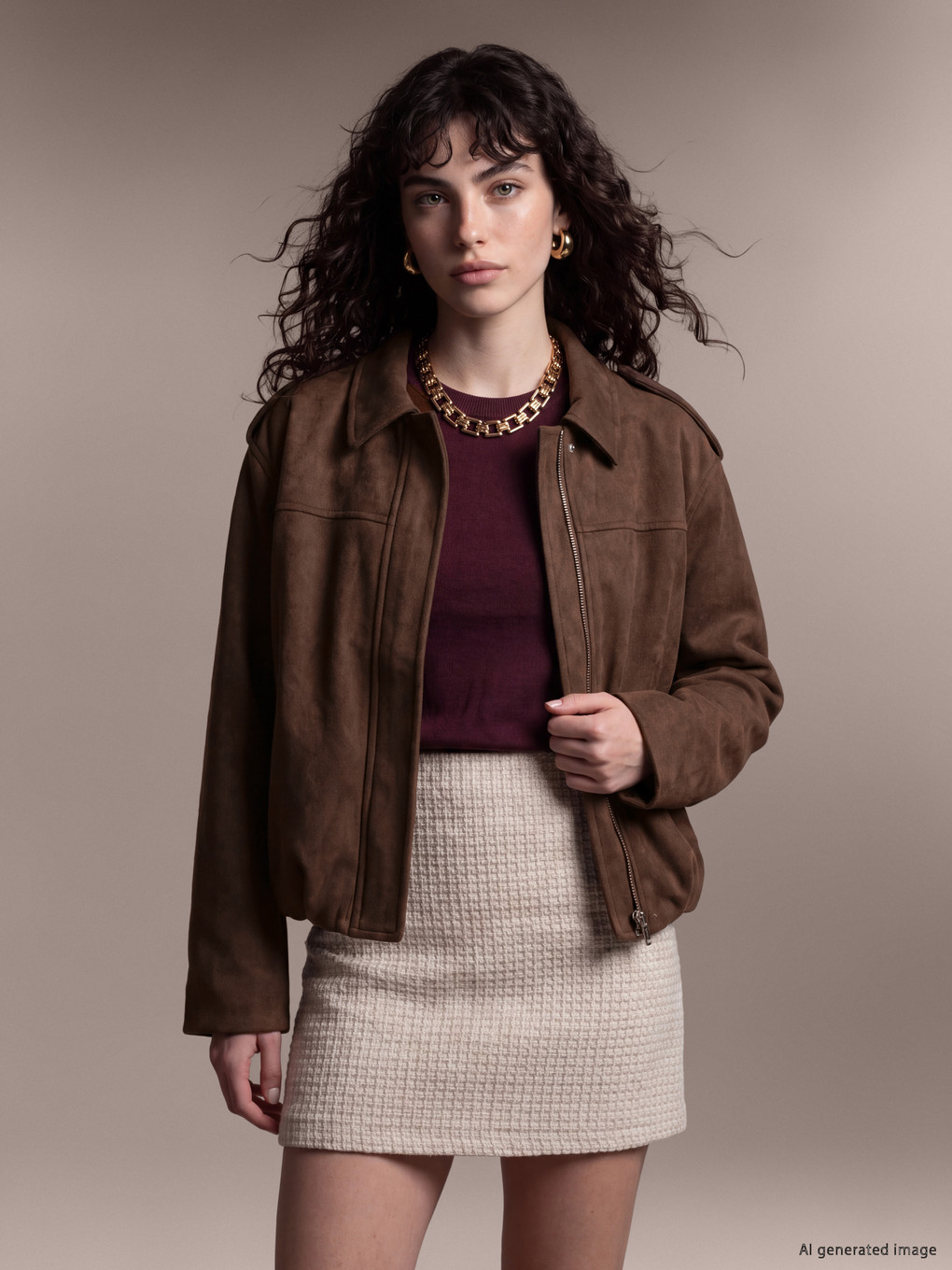 Shirt Collar Women's Jacket