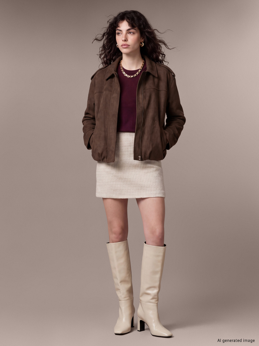 Shirt Collar Women's Jacket-1