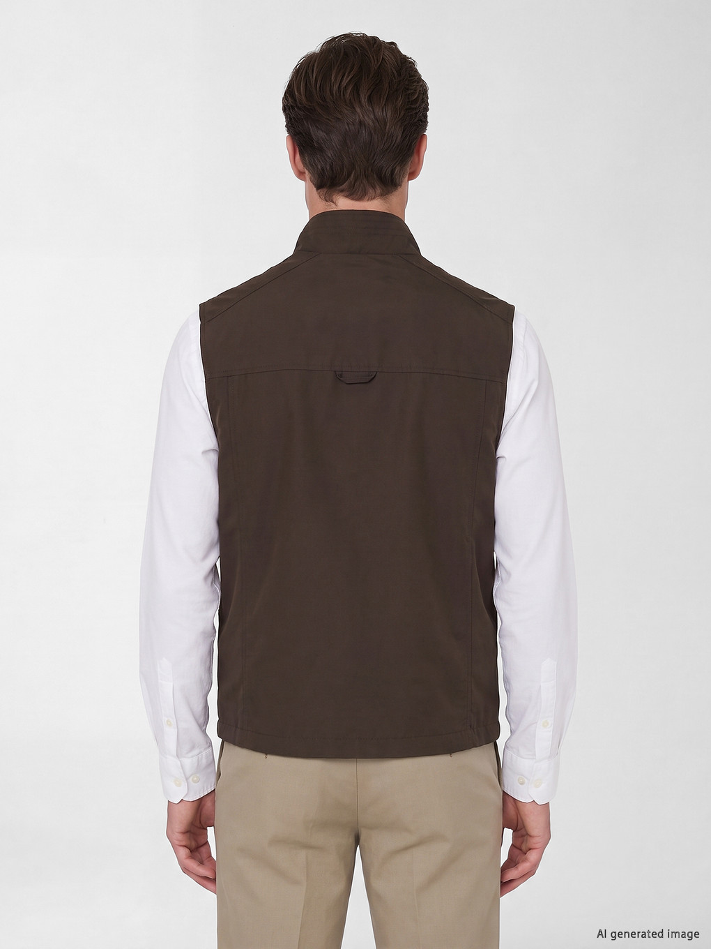 Haki Regular Fit Erkek Avcı Yeleği-3