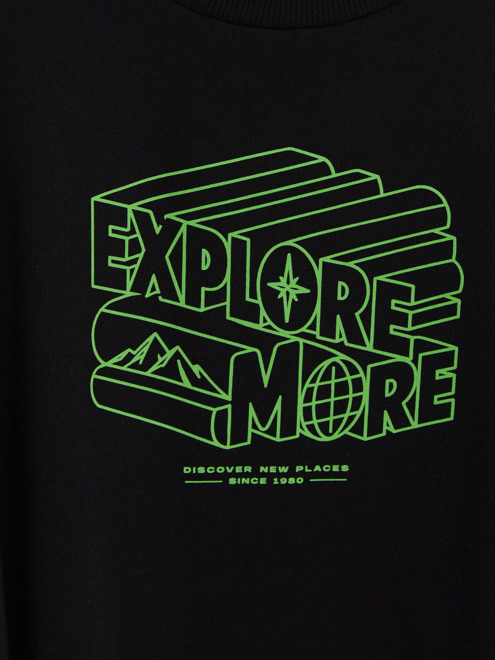Siyah Baskılı Erkek Çocuk Sweatshirt-1