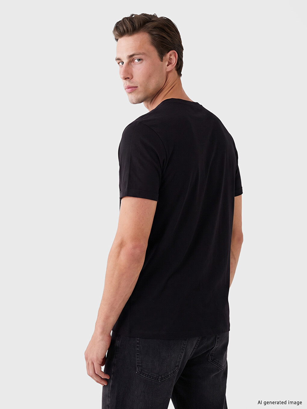 Crew Neck Cotton Men's T-shirt-3