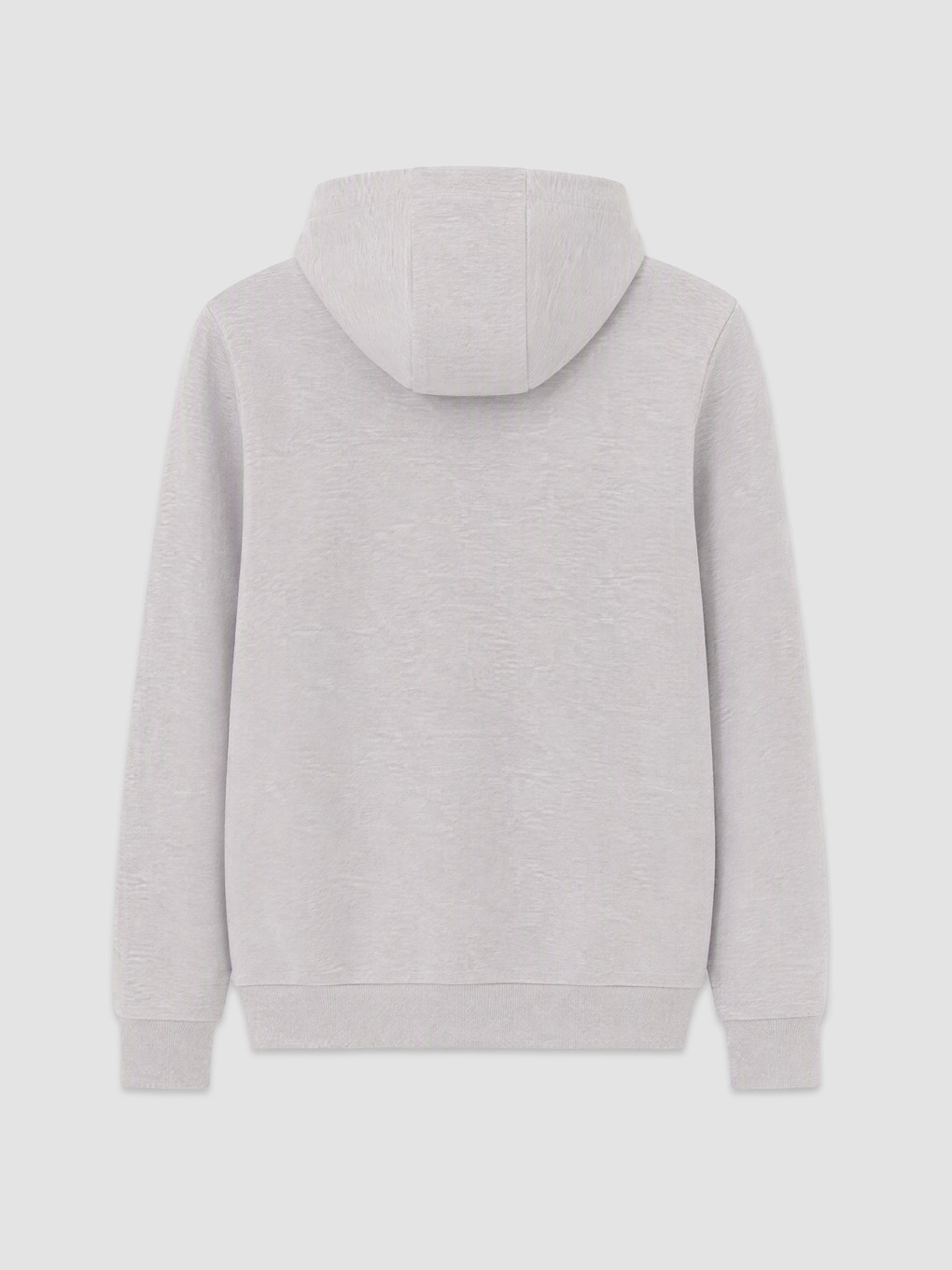 Gri Kapüşonlu Erkek Fermuarlı Sweatshirt-1