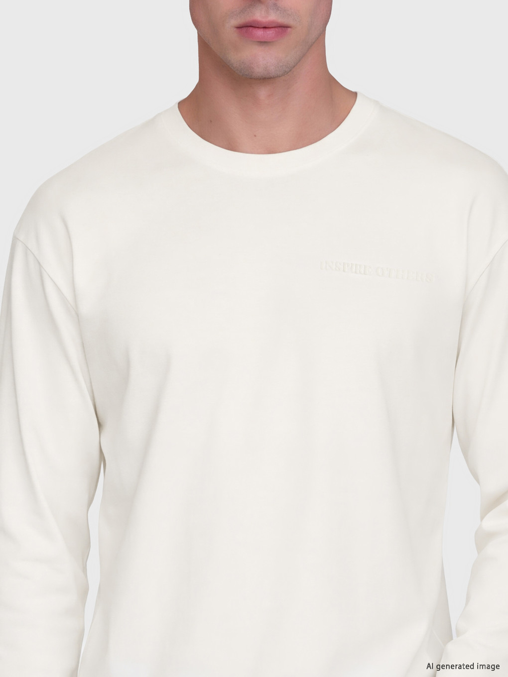 Crew Neck Embroidered Men's Sweatshirt-2