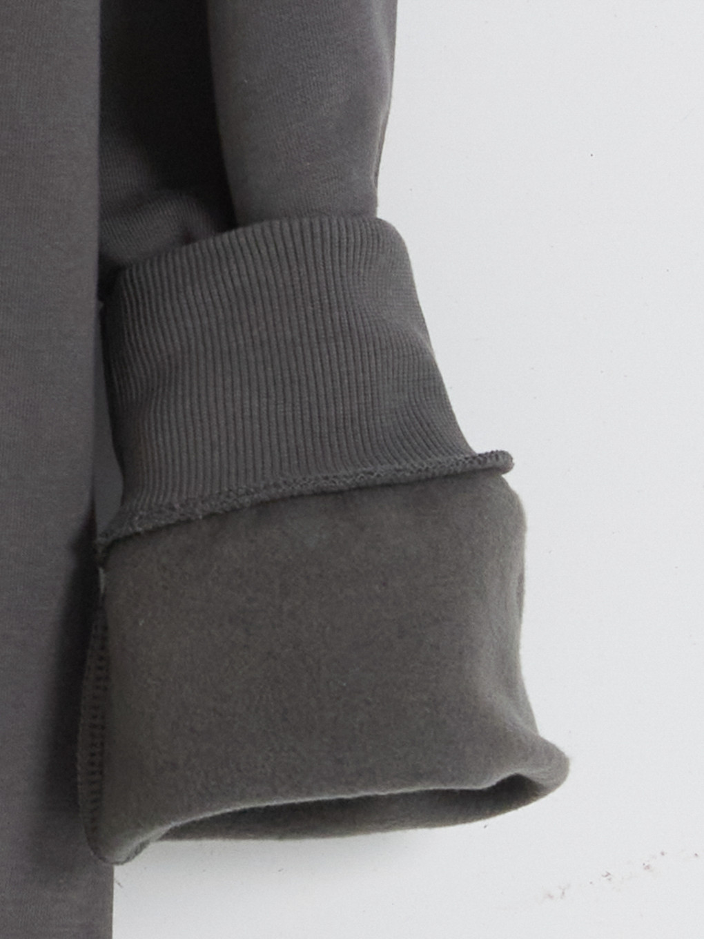 Antrasit Bisiklet Yaka Baskılı Erkek Sweatshirt-4