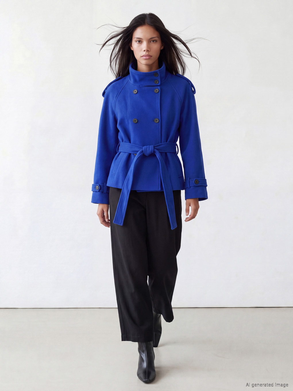 Woman Blue Coatigan-1