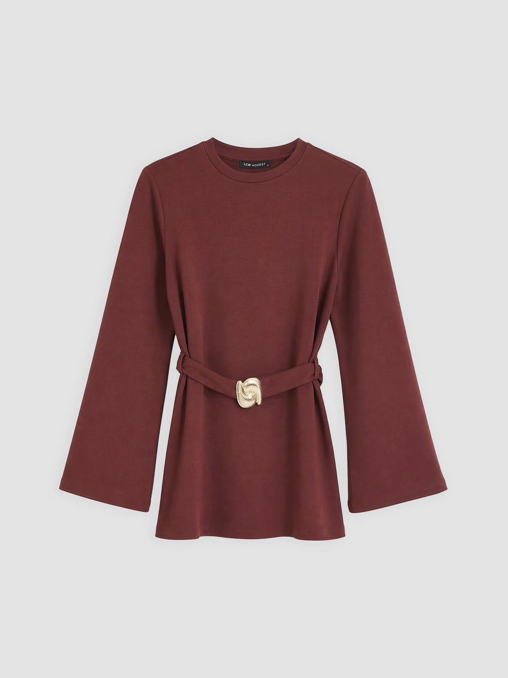 Woman Bordeaux Sweatshirt Tunic