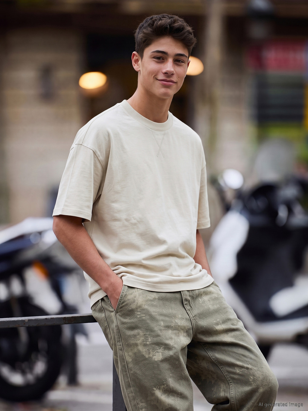 Teenage Boy Grey T-shirt