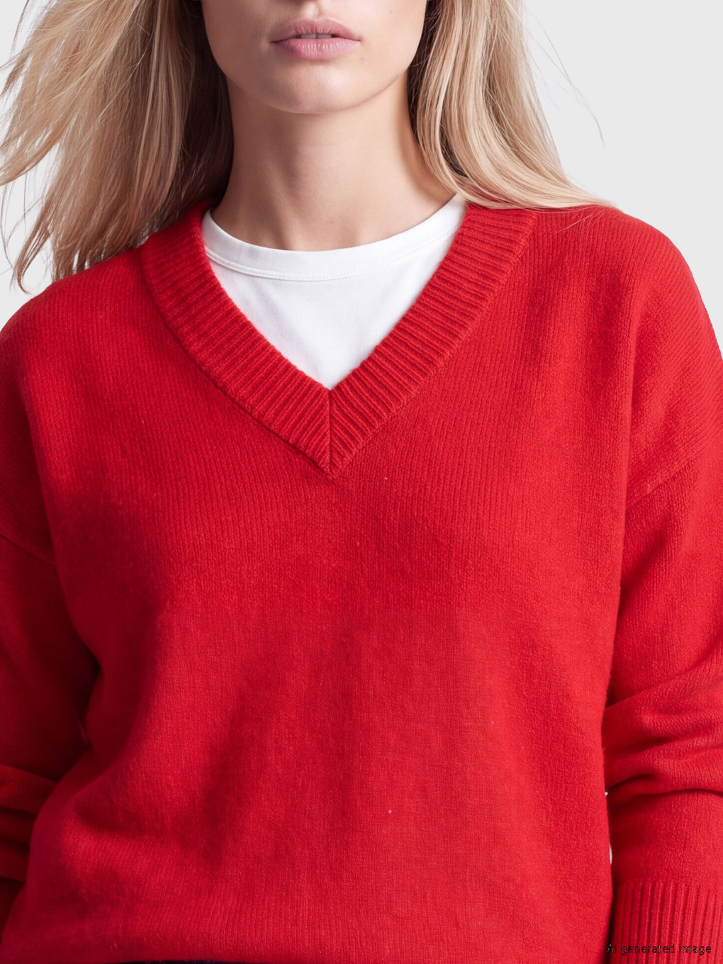 V Neck Oversize Knitwear Sweater-2