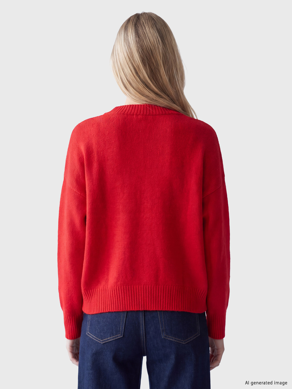 V Neck Oversize Knitwear Sweater-3