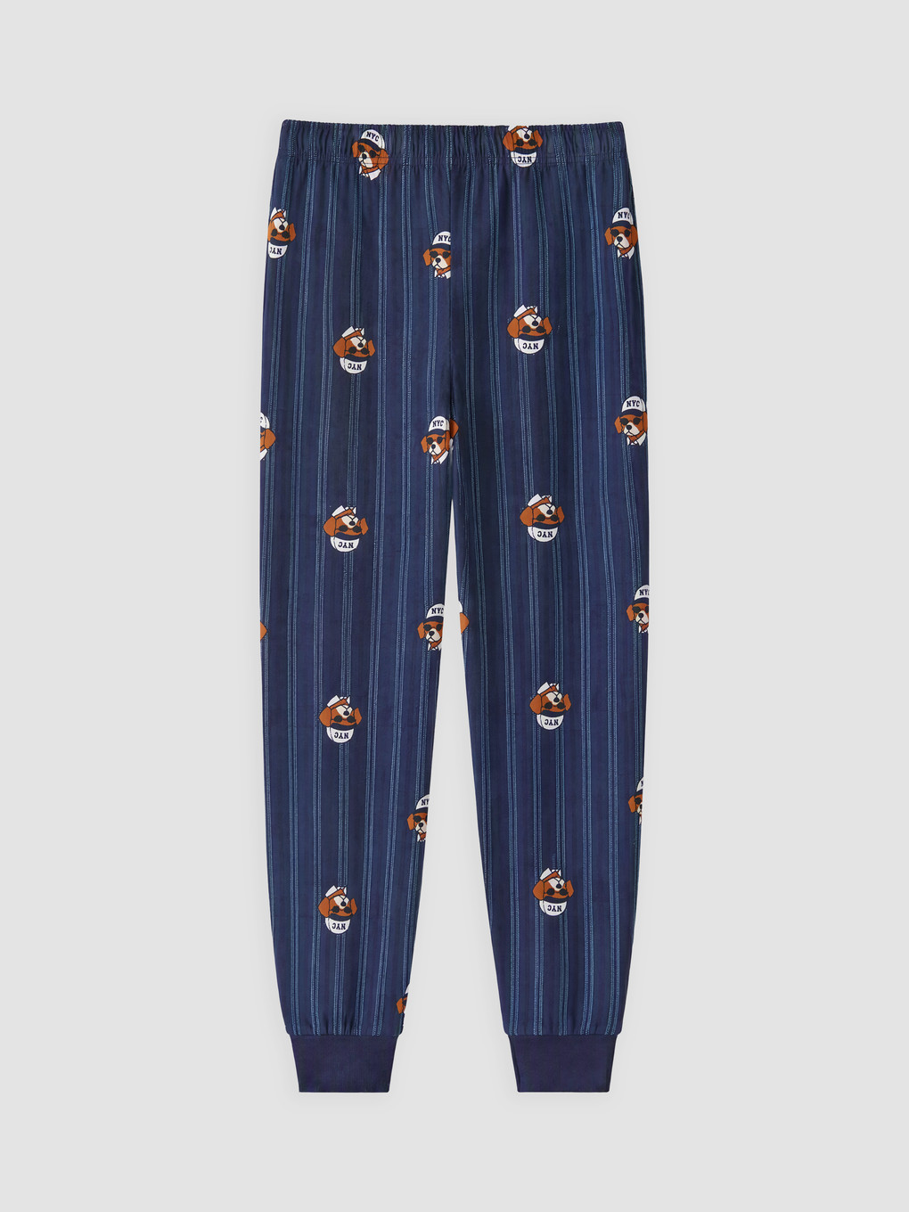 Mavi Bisiklet Yaka Erkek Çocuk Pijama Takımı-4