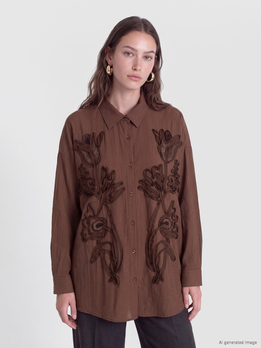 Embroidered Women's Shirt Tunic