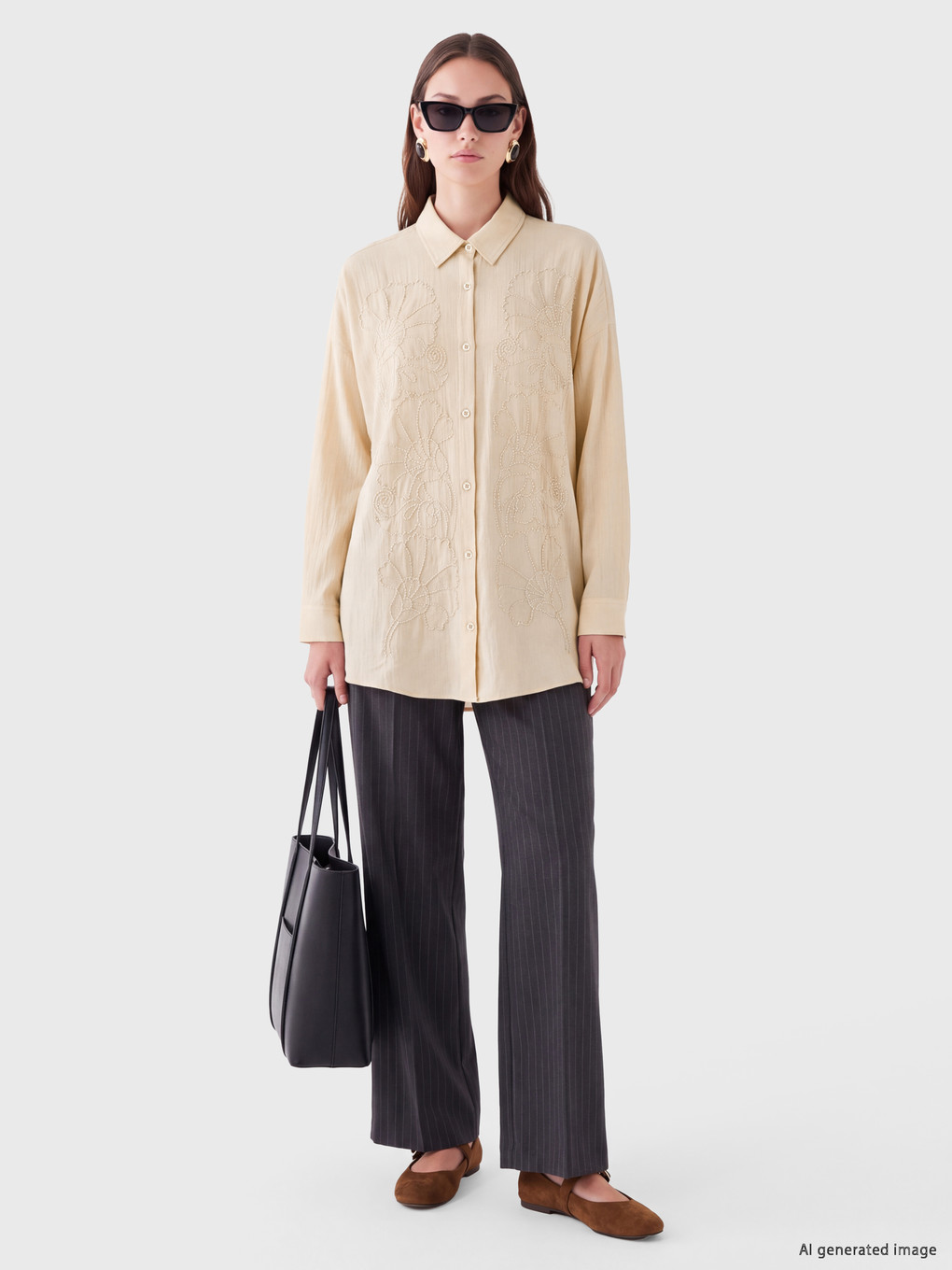 Embroidered Women's Shirt Tunic-1