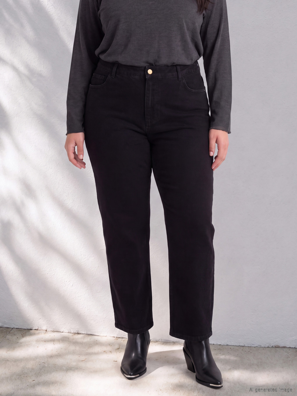 Plus Size Wideleg Jeans-1