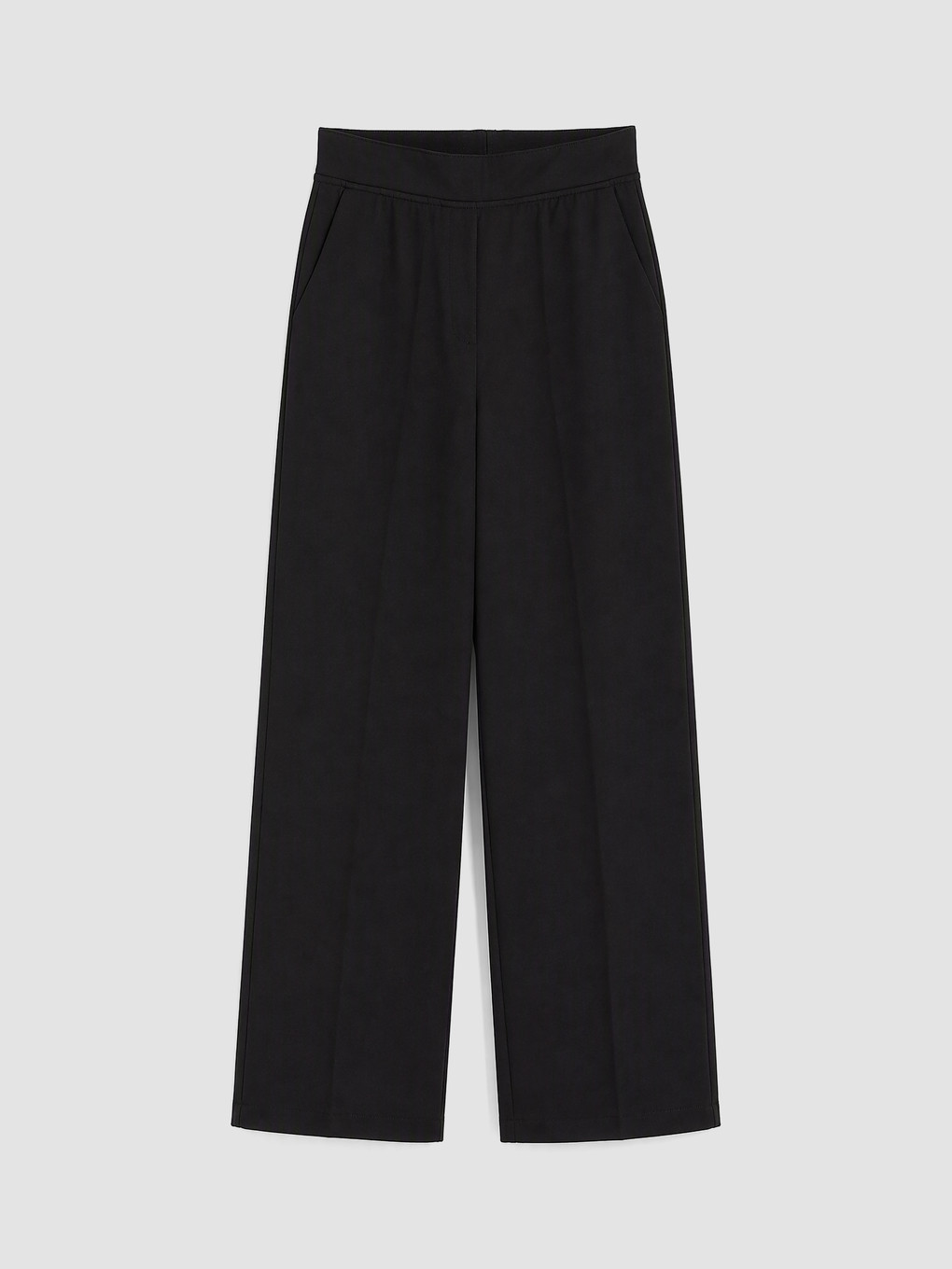 Elastic Waist Wide Leg Trousers