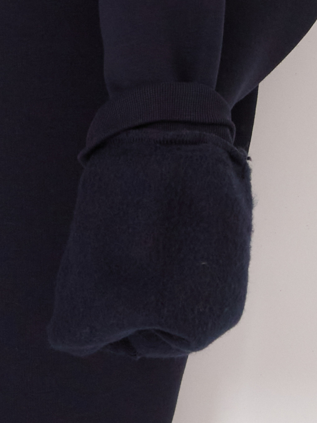 Lacivert Nakışlı Kapüşonlu Erkek Hoodie-8
