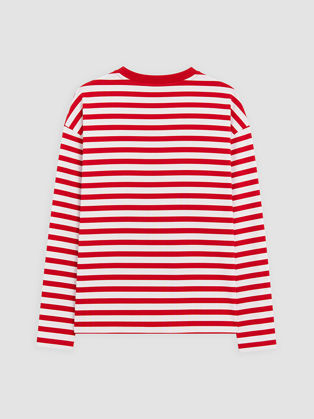 Kırmızı Çizgili Kadın Sweatshirt Tunik-1