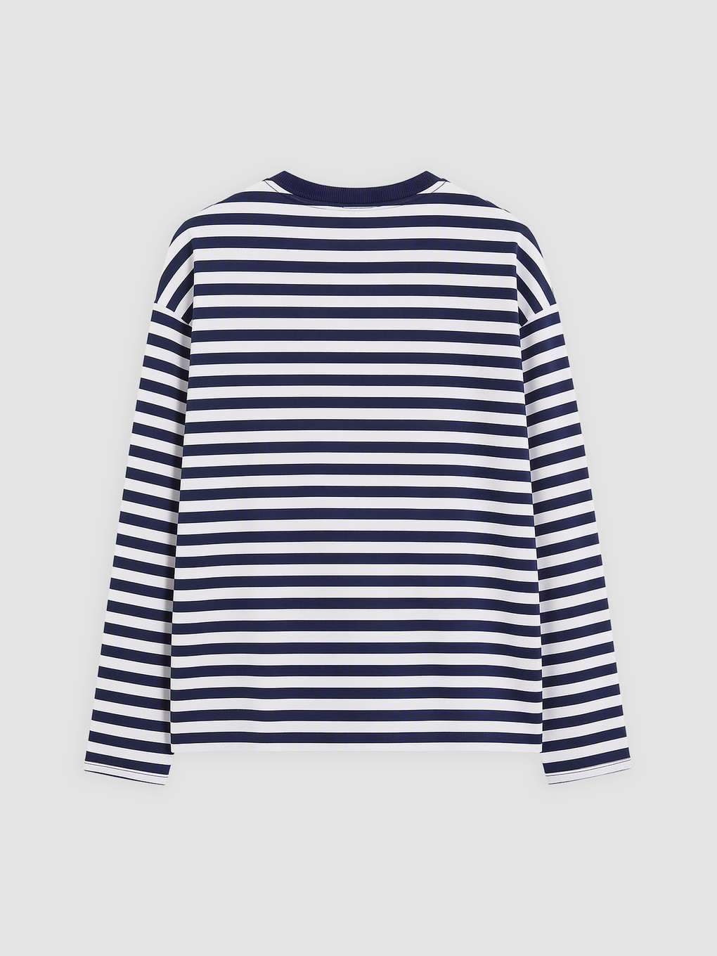 Lacivert Çizgili Kadın Sweatshirt Tunik-1