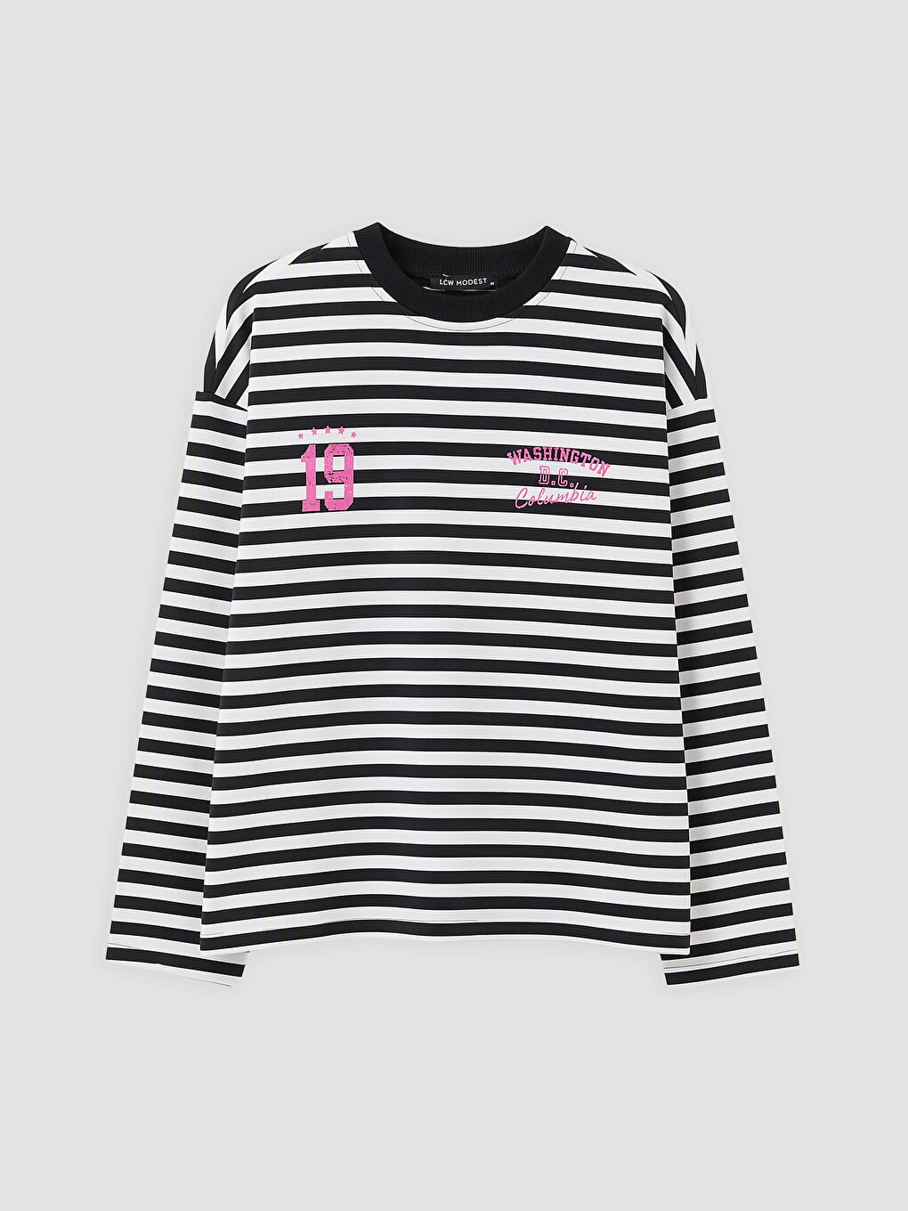 Siyah Çizgili Kadın Sweatshirt Tunik