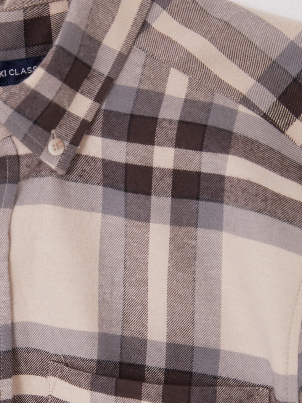 Regular Fit Plaid Gabardine Shirt-6