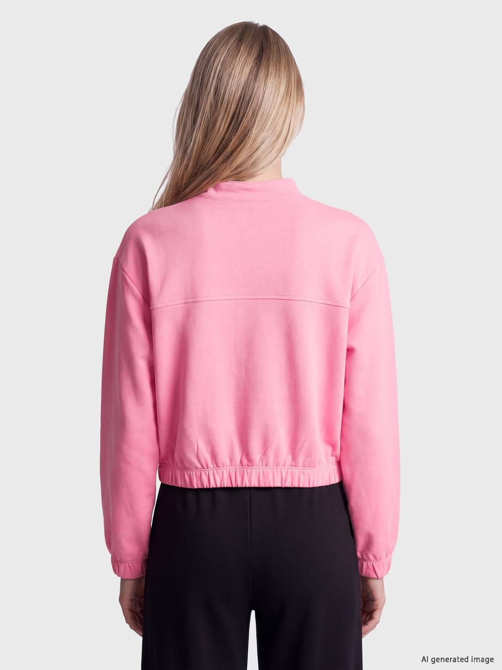 Baseball Collar Thick Zippered Sweatshirt-3