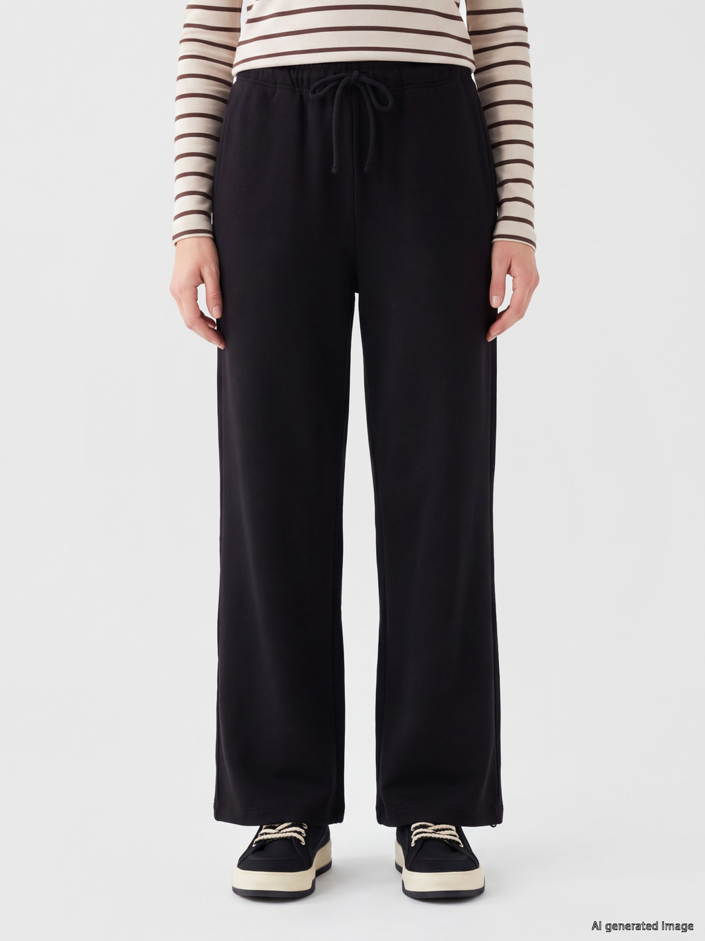 Elastic Waist Thick Sweatpants-1