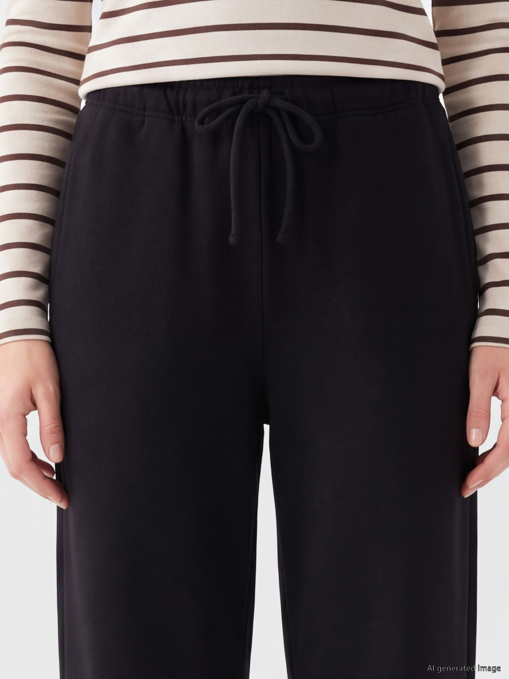 Elastic Waist Thick Sweatpants-2