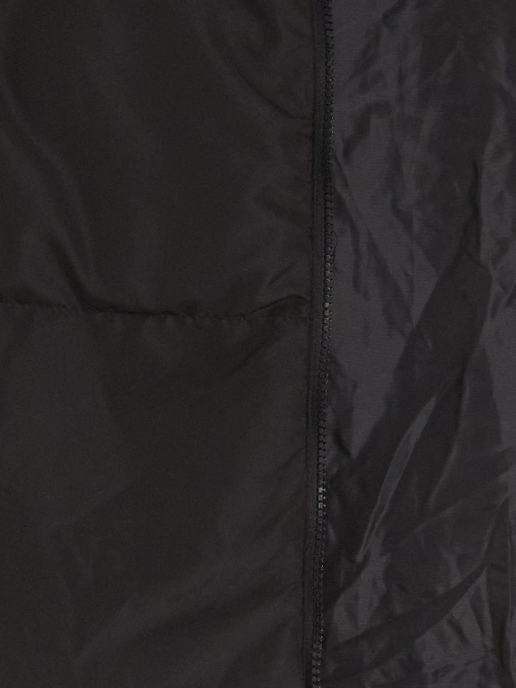 Siyah Dik Yaka Oversize Şişme Yelek-1