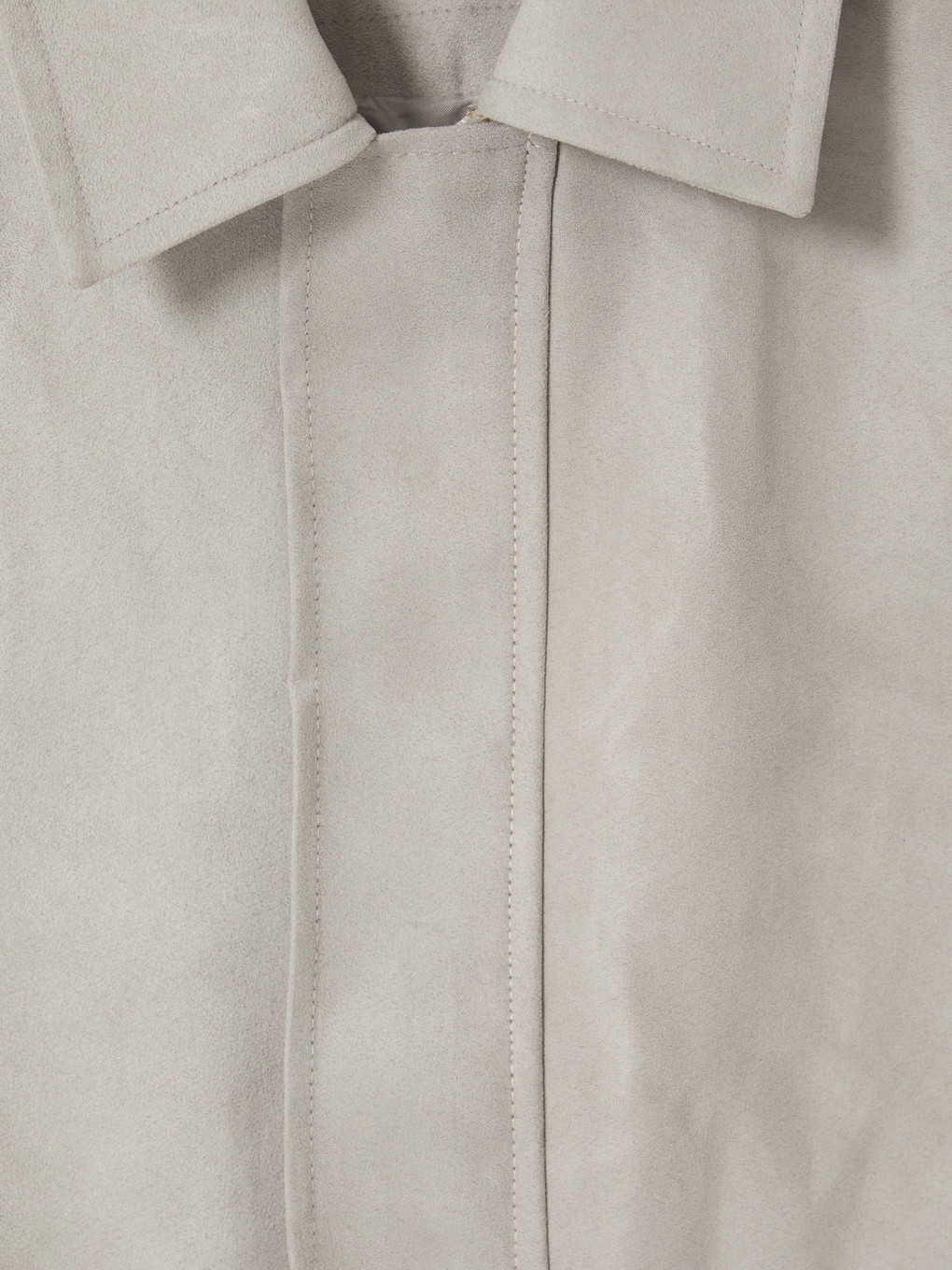 Gri Loose Fit Fermuarlı Ceket-2