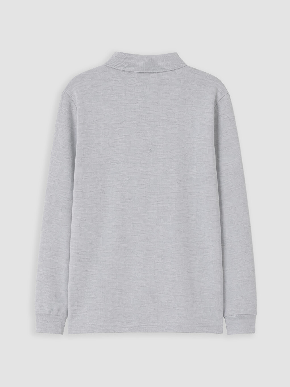 Polo Neck Basic Long Sleeve Boys' T-shirt-3