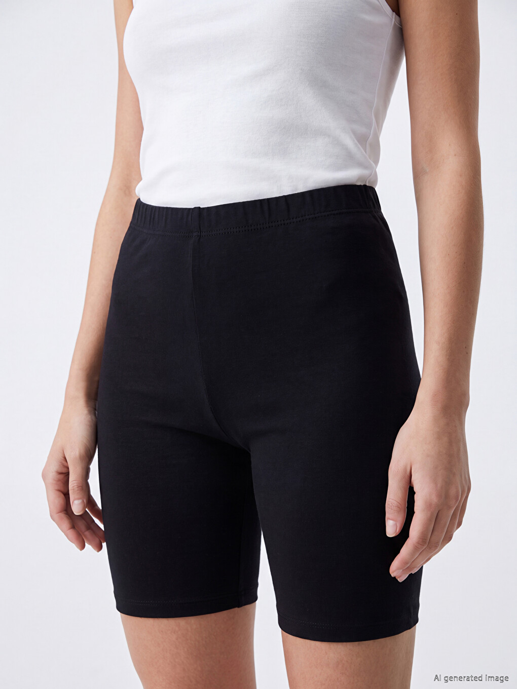 Women's Elastic Waist Plain Base Layer Tights-2