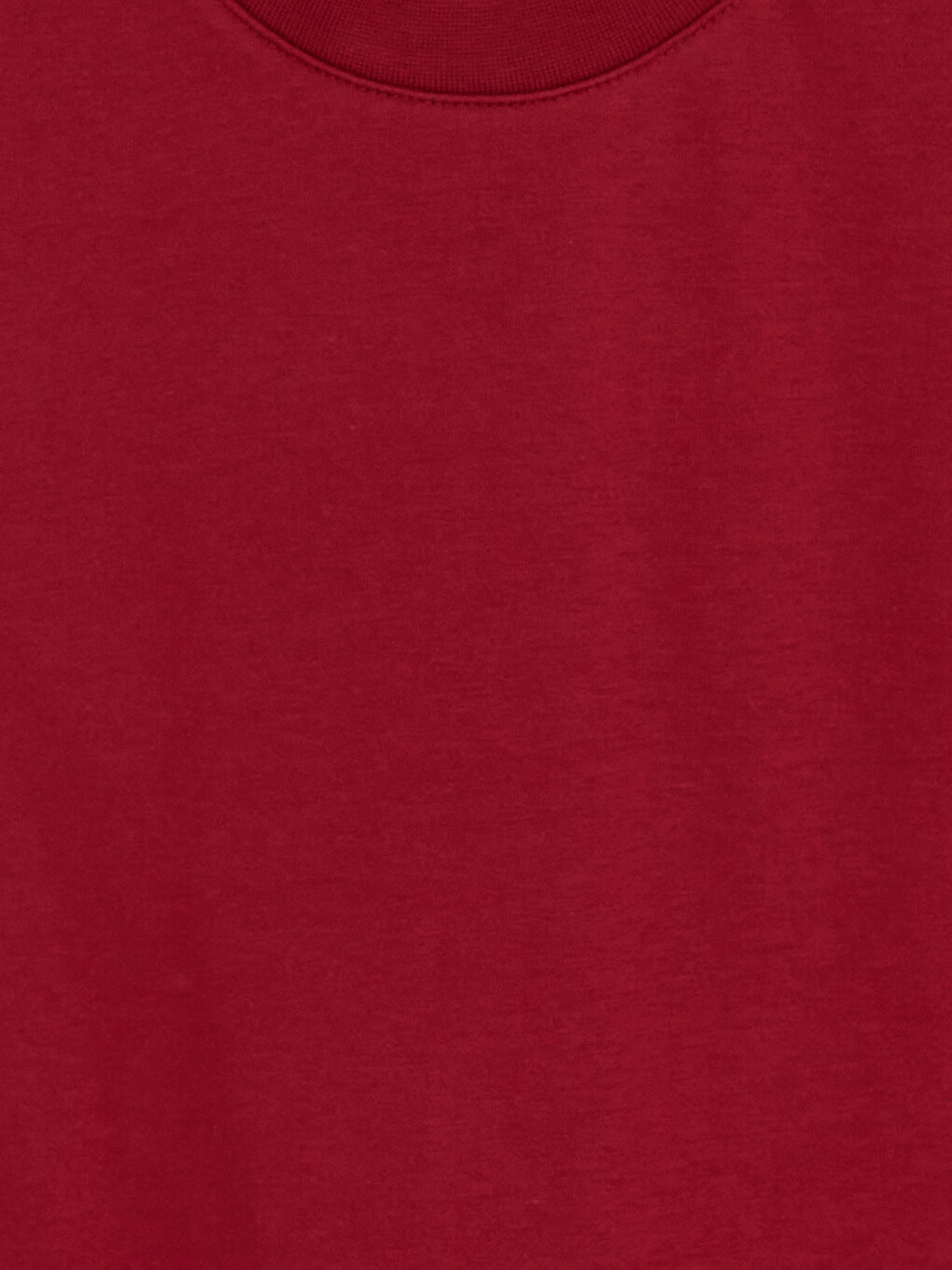 Bordo Bisiklet Yaka Basic Kısa Kollu Erkek Çocuk Tişört-2