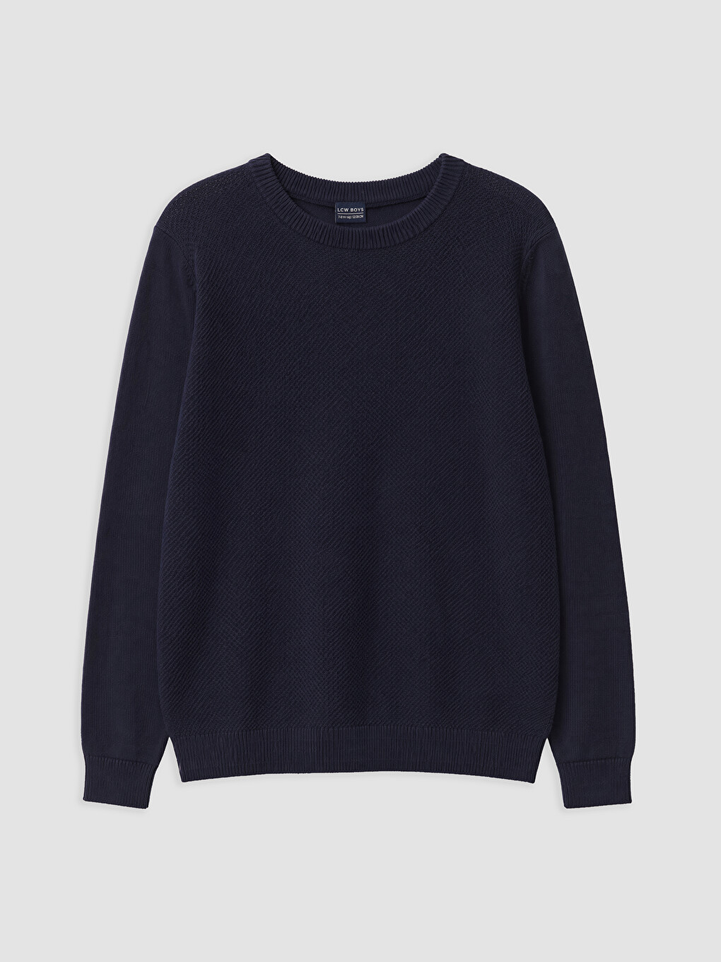 Crew Neck Long Sleeve Boys' Knitwear Sweater