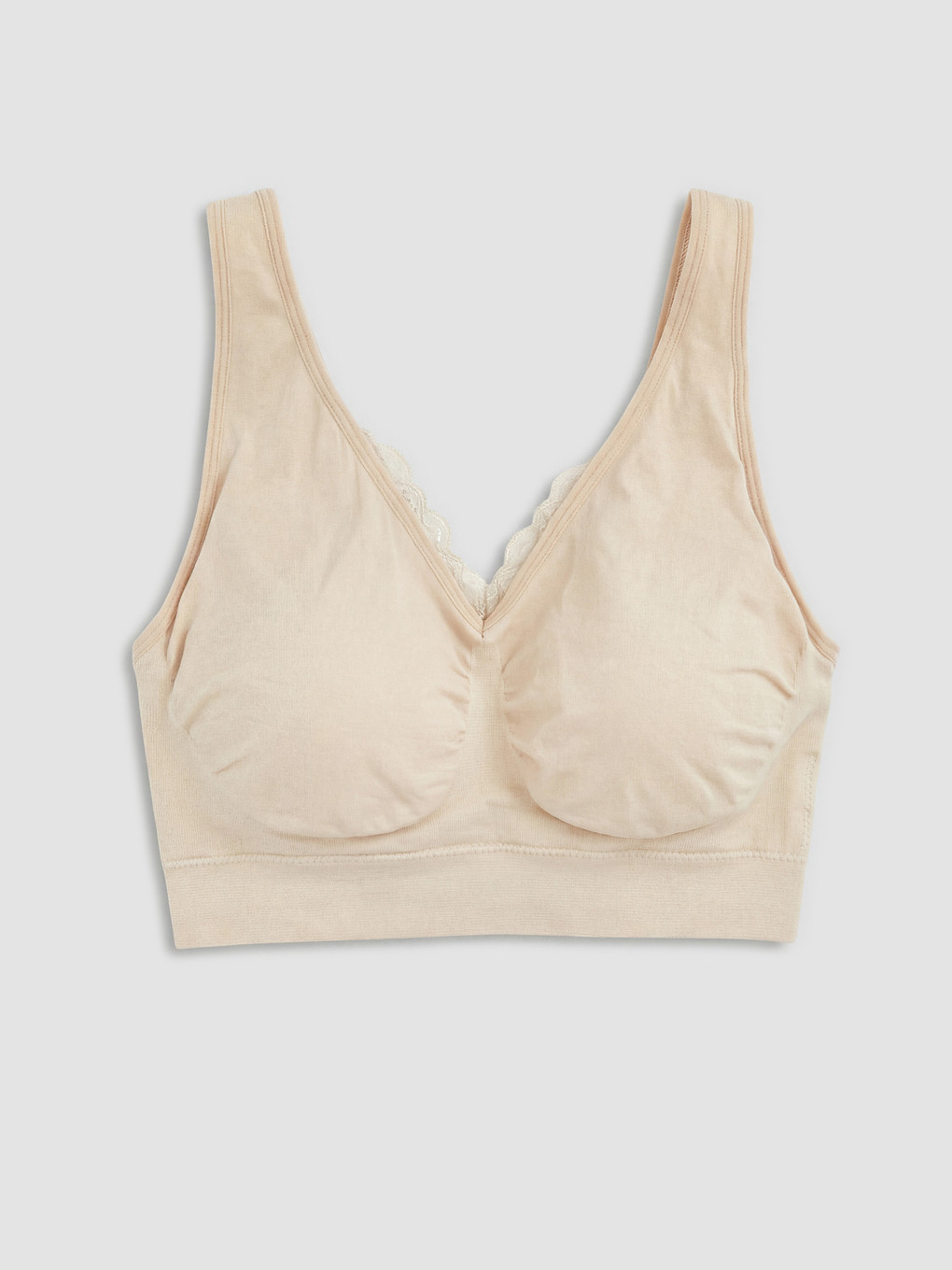 Non-wired Non-padded Plain Seamless Sports Bra
